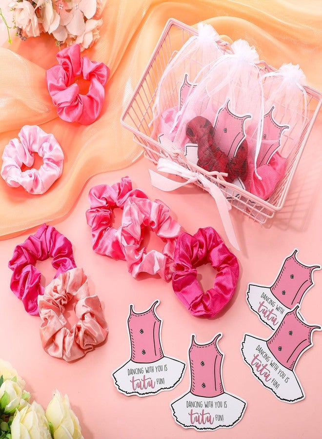 Yinkin 40 Set Ballerina Party Favor for Guest Soft Elastic Hair Tie Hair Scrunchies Ballet Tutu Funny Card Organza Bag Dance Recital Gift for Girls Christmas Ballerina Birthday Party Decoration - Image 5